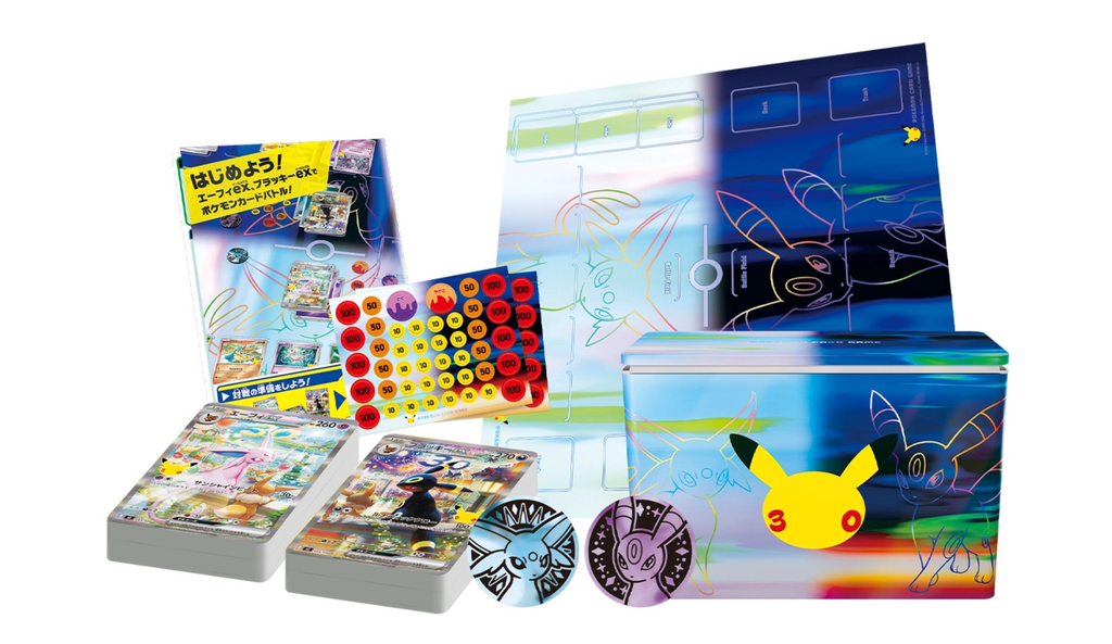 【預訂】日版Pokemon TCG 30 週年 MEGA 慶典：太陽伊布與月亮伊布高級牌組典藏盒