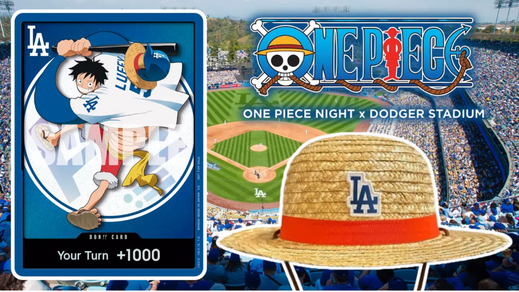 【預訂】One Piece Card Game x 洛杉磯道奇 聯名特製 DON!! 卡 (Luffy 路飛 LA Dodgers Promo)